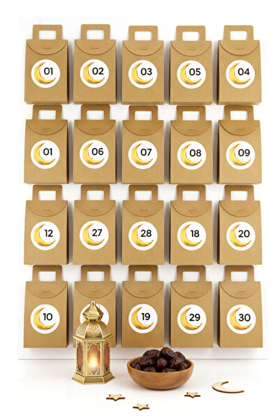 repro design Set calendar Ramadan 30 de zile, cutie cadou goală 10x15 cm, 30 ...