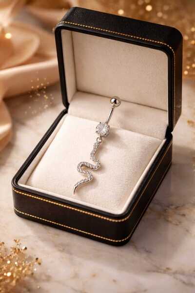Begonia Accessories 316L Cerrahi Çelik Fashion Zirkon Taşlı Göbek Piercing