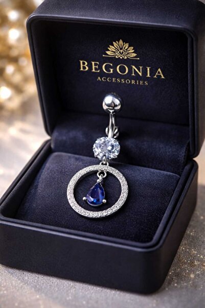 Begonia Accessories 316L Cerrahi Çelik Fashion Zirkon Taşlı Göbek Piercing