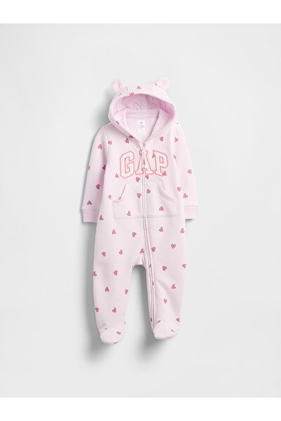 GAP Bebek Pembe Logo Desenli Tulum