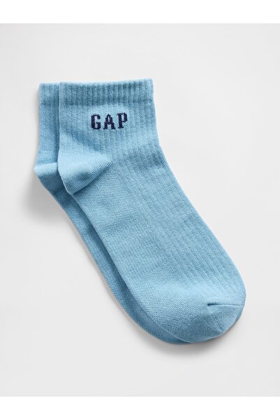 GAP Kadın Açık Mavi Logo Quarter Crew Çorap