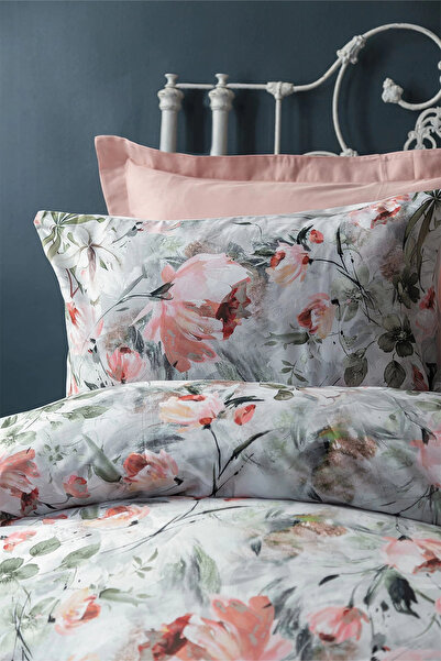 İssimo Home Dorothy 210 Tc (83 Tel) Digital Cotton Satin Double Duvet Cover Set