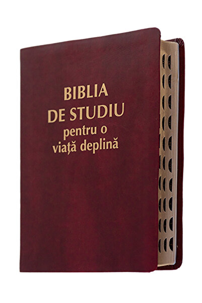 LifePublishers Biblia de studiu pentru o viata deplina, coperta PU visinie