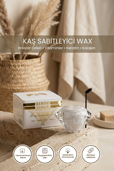Serap Çınar Cosmetics Kaş Sabitleyici Wax 50ml Hayvar Ve Vitaminli Şekillendi...