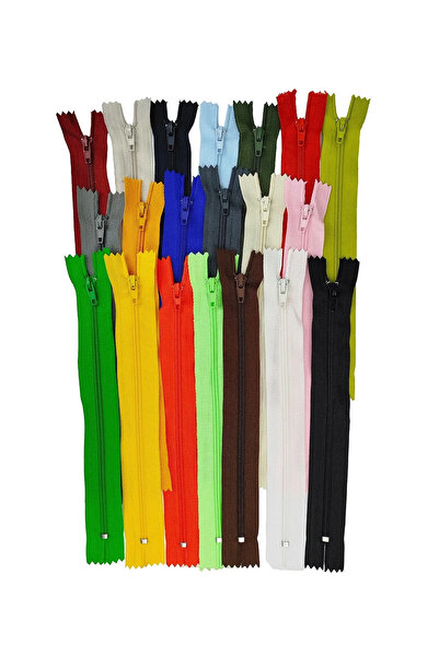 U5 FASHION Fermuar 18 cm 20 Adet Karışık Renk Seti