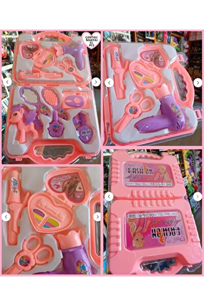 ALYTOYS Oyuncak Çantalı Güzellik Seti Kız Çocuk Oyuncakları Fön Makas Foto Ay...