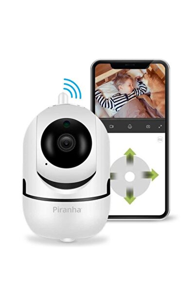 Piranha 9625 IP Kamera | Wi‑Fi | 360° Döner | Gece Görüşlü | Bebek ve Güvenlik Kamerası | Mikrofon