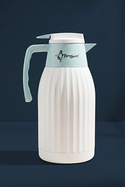 Penguen Png-7002 1,5 Lt Oluklu Cam Termos YEŞİL