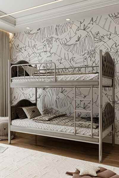 ARGİMO Melis Çift Katlı Metal Ranza Ve Karyola 90x190