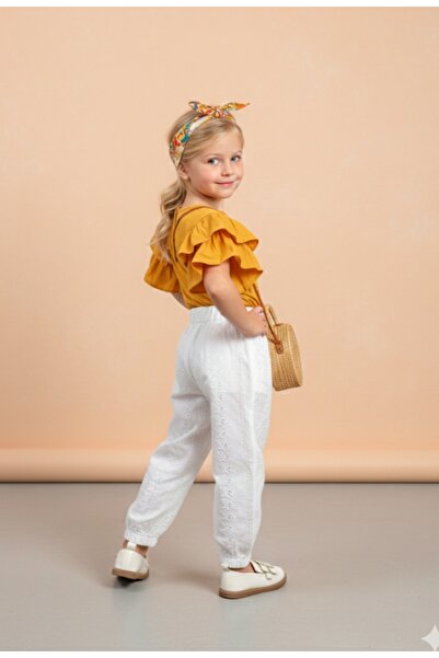 nk kids Kız Bebek-Çocuk Amelia Brode Pantolon