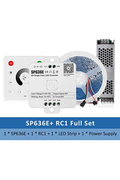 Choice شريط إضاءة LED كامل SP636E RC1 أبيض طبيعي 15 مترًا، 24 فولت، مياه جاري...