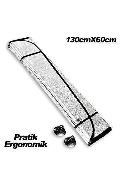 Piranha 11249 Oto Ön Cam Güneşlik | Vantuzlu Katlanır Koruyucu Perde | 130×60...