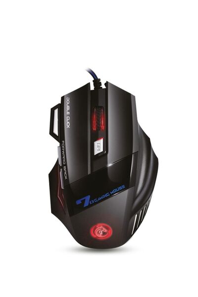 Piranha 7635 X7 RGB LED Işıklı Gaming Mouse / 7 Tuşlu Oyuncu Mouse / 800/1200/1600/2400 DPI / Kumaş Kablo