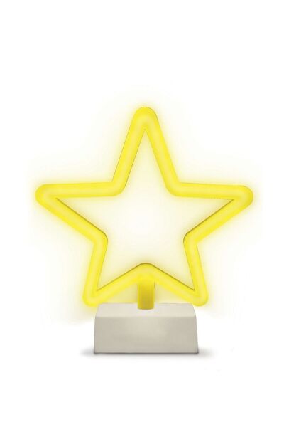 Piranha 21117 Dekoratif Neon Yıldız Gece Aydınlatması | 32×18 cm | LED Neon &...
