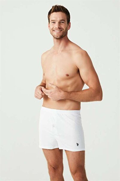 U.S. Polo Assn. 2 Adet %100 Pamuk Düğmeli Erkek Boxer