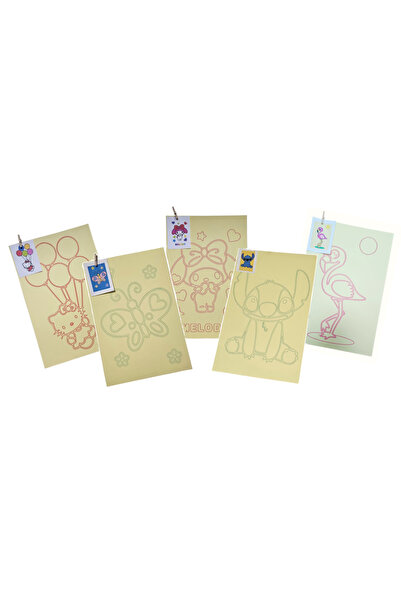 OEM Set of 5 colored sand drawings - GIRLS