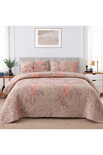 Eponj Home Battal Boy Kapitone Yatak Örtüsü Çok Amaçlı Urla Bej