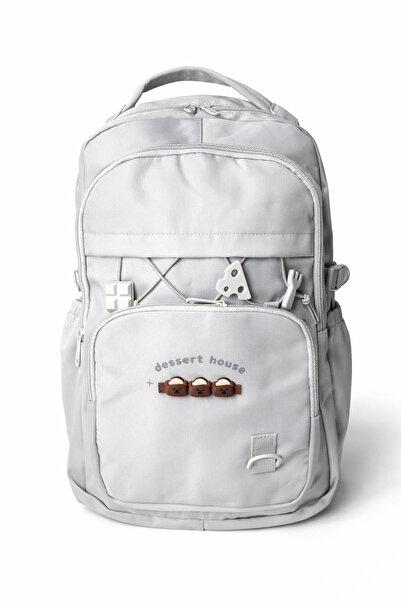 Ecrou Gray 2 Compartment Pocket School Backpack