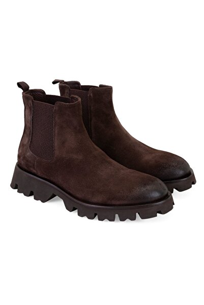 Desa Everet Kahve Erkek Lastikli Deri Chelsea Bot