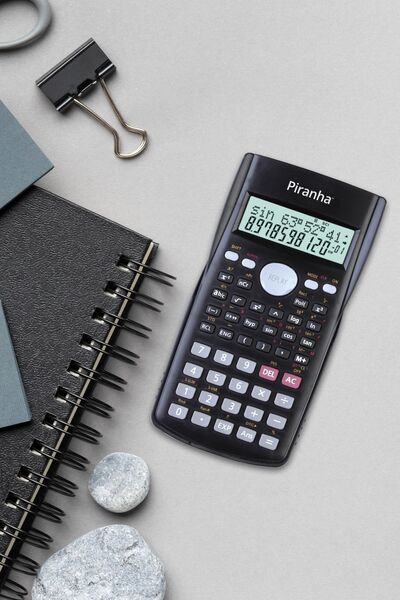 Piranha 9057 Bilimsel Hesap Makinesi | 240 Fonksiyon | 12 Haneli LCD | Trigon...