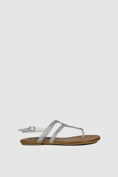 TOGO Gri Kadın Düz Sandalet [050759]