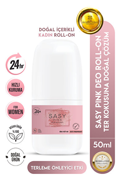 BioBellinda Sasy Pink Antiperspirant Deo Doğal Içerikli Kadın Roll On 50 ml