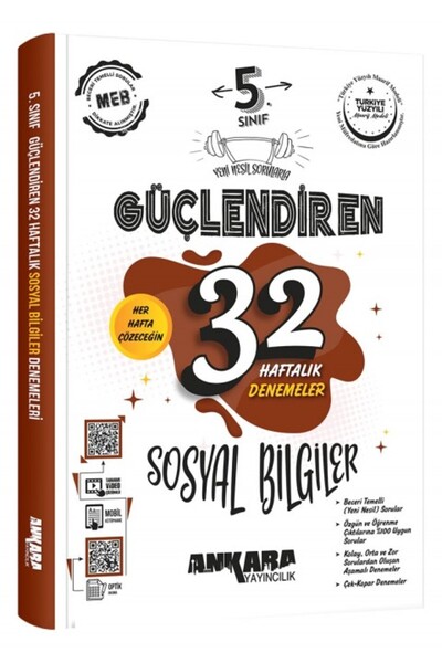 Ankara Yayıncılık ANKARA YAY. 5.SINIF GÜÇ. 32 HAFTALIK SOSYAL BİLİMLER KAZANI...