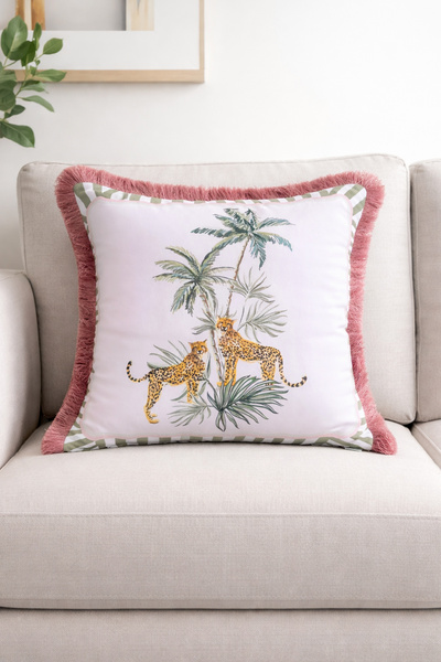 RİTMOHOME Sa leopard dezenom Sa resama Vintage, seoski, skandinavski, boemski...