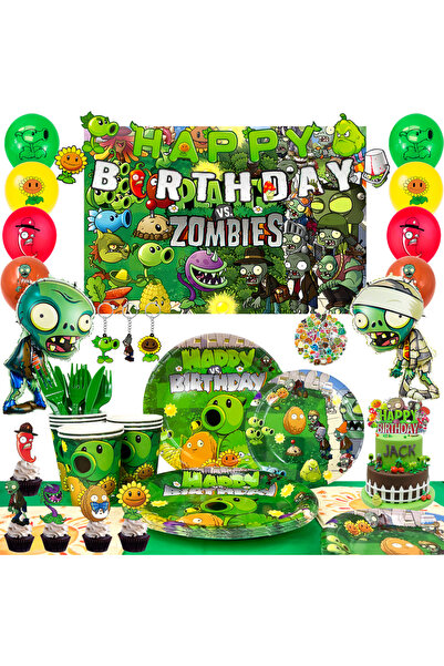 Choice لوازم حفلات Plants vs Zombies الخضراء، 169 قطعة من مجموعة Plants vs. P...