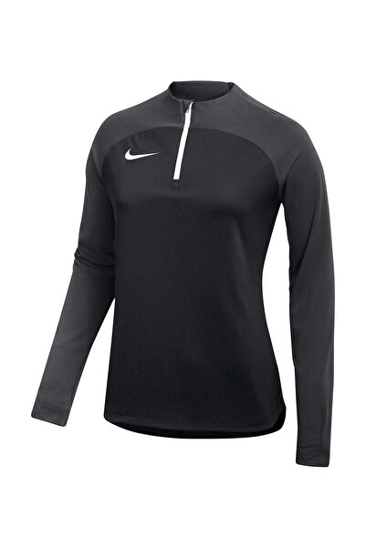 Nike W Nk Df Acdpr Dril Top K DH9246-011 Μαύρο Γκρι Γυναικείο Αθλητικό Τοπ Πρ...