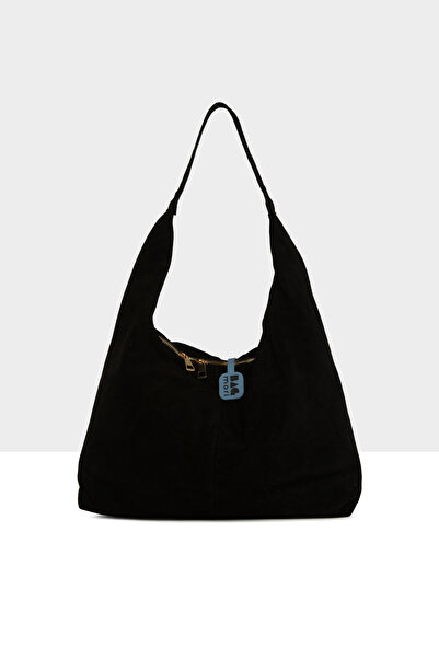 Bagmori Black Women's Genuine Suede Leather Large Casual Bag M000008714