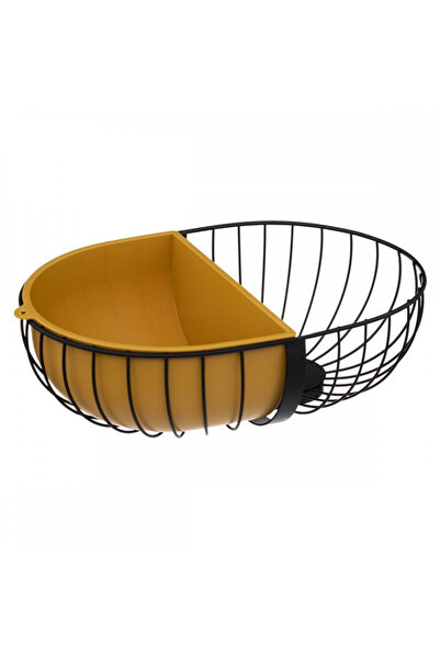 Secret de Gourmet Bol cu ​​fructe CORBEILLE, metal, galben, 30x20 cm