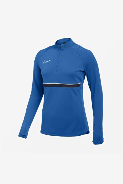 Nike Hanorac albastru cu guler vertical pentru femei Academy Dri Fit Half Zip