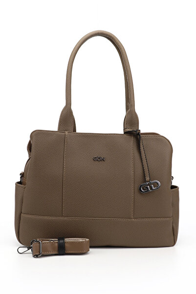 GÖNDERİ(R) Дамска чанта с дълги дръжки и презрамка за ръка и рамо от визон