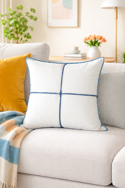 RİTMOHOME Bela, Jednostavna, Vintage, Seoska, Skandinavska, Boemska 50x50 Dek...