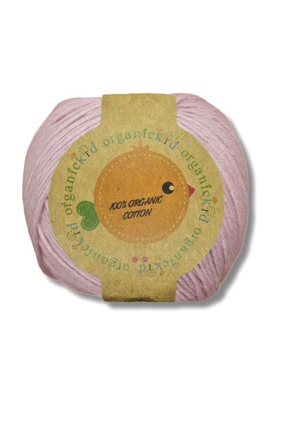 OrganicKid Organik Pamuk Amigurumi Punch 50 gr El Örgü Ipi Soluk Pembe - Dust...