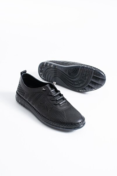 Moda Pie Pantofi de damă din piele neagră Siirci - transport estetic cu laser...