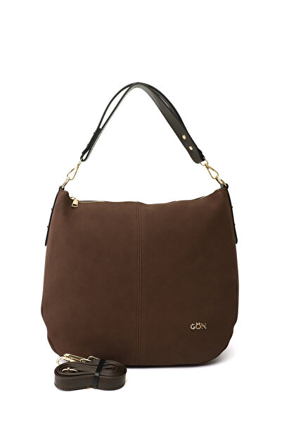 GÖNDERİ(R) Women's Brown Suede Hand and Shoulder Bag