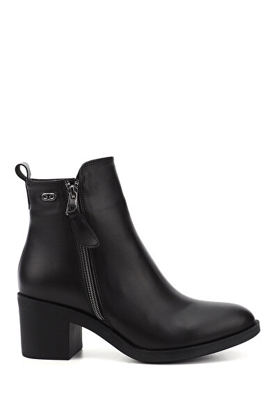 GÖNDERİ(R) Schwarze Damenstiefel/Mädchen mit doppeltem Reißverschluss und dic...