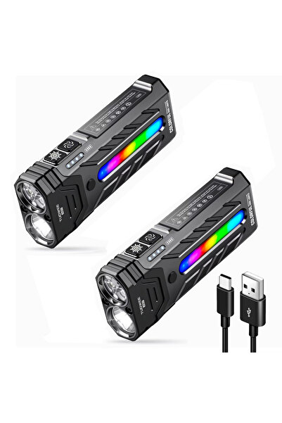 Choice مصباح يدوي LED محمول متعدد الوظائف مبتكر بقوة 5200 لومن، مزود بمغناطيس...