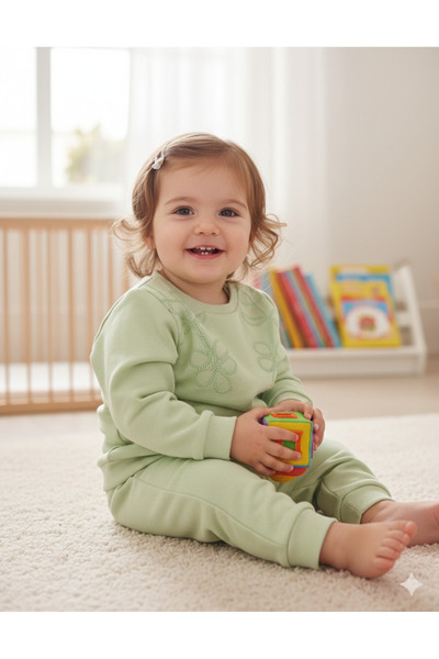 Miniworld Baby Çiçek Baskılı Eşofman Takımı