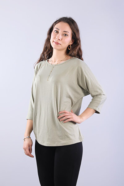 Mckanzie 1416-Y Elbow Sleeve Straight Blouse