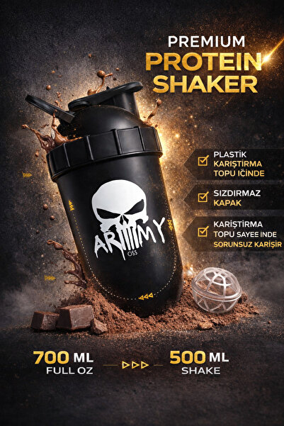 GAZELMANYA Protein Shaker Karıştırıcı Sporcu Shaker Antreman Shaker 500 ml Sp...