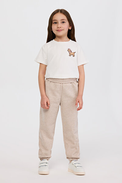 Panço Silvery Beige Girl's Sweatpants 2521Gk01006