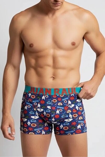 Juan Raul Men's Colorful Party Patterned 95% Cotton Boxer Briefs - Db276