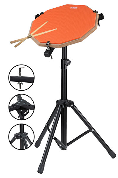 Midex DD-1012-PAK Bateri Davul Çalışma Pedi Seti 12 İnç Drum Practice Pad