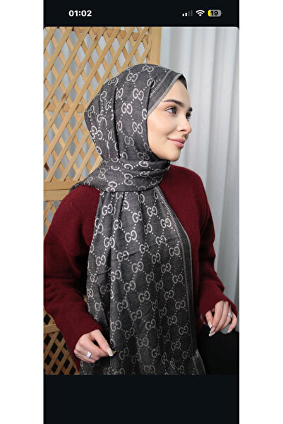 Sal شال حرير كشميري منقوش على الوجهين