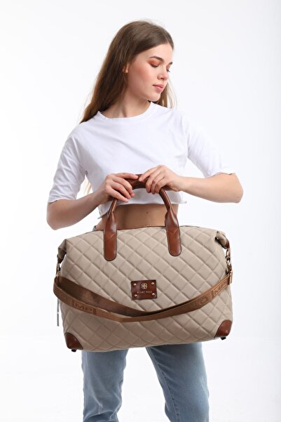 Çanta Trend Quilted Easy to Clean Hand and Shoulder Strap Beach, Picnic, Trav...