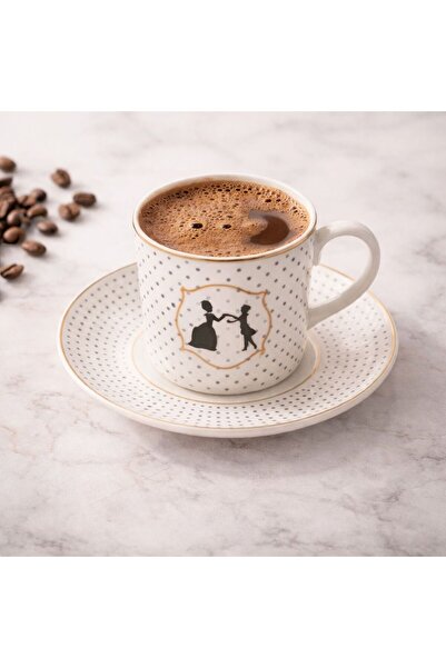 Ayzem Mom New Bone 6-Piece Coffee Cup Set 90ml - Gift Boxed