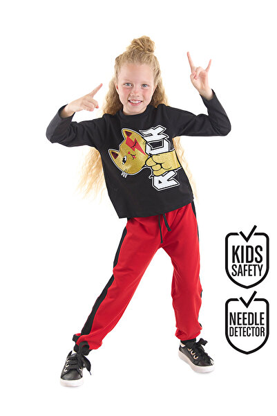 MSHB&G Rock Cat Girls' Trousers T-shirt Set